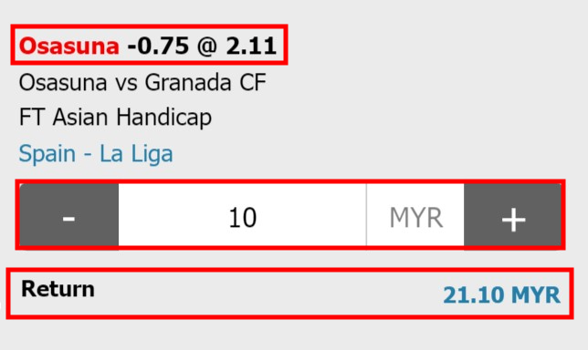 asian handicap 0.5 0.1 explained with w88malayu bet tutorial outcome 1