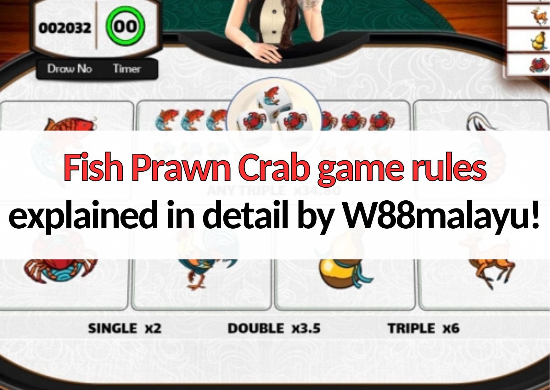 w88malayu Fish Prawn Crab game rules