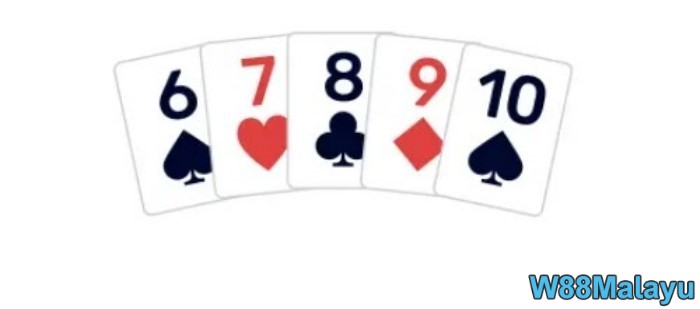 poker winning sequence to win straight