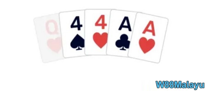 poker winning sequence to win two pair