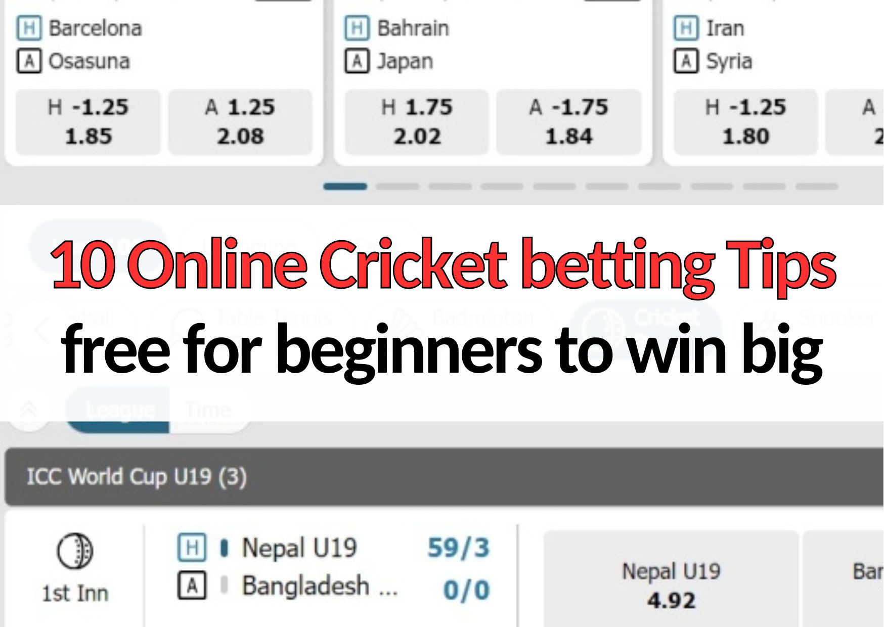 10 online cricket betting tips free for beginners to win big